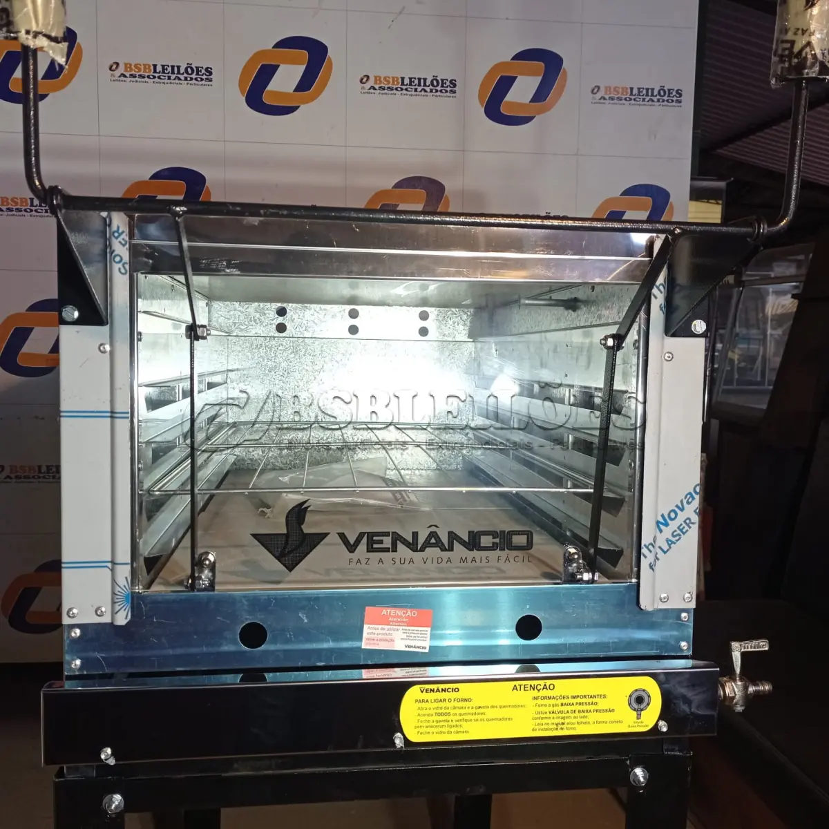 LOTE 055 - 01 FORNO ROMA VENÂNCIO 80 CM DE LASTRO A GÁS ROMA COM PEDRA REFRATARIA FIRI80 (NOVO), (NO ESTADO)