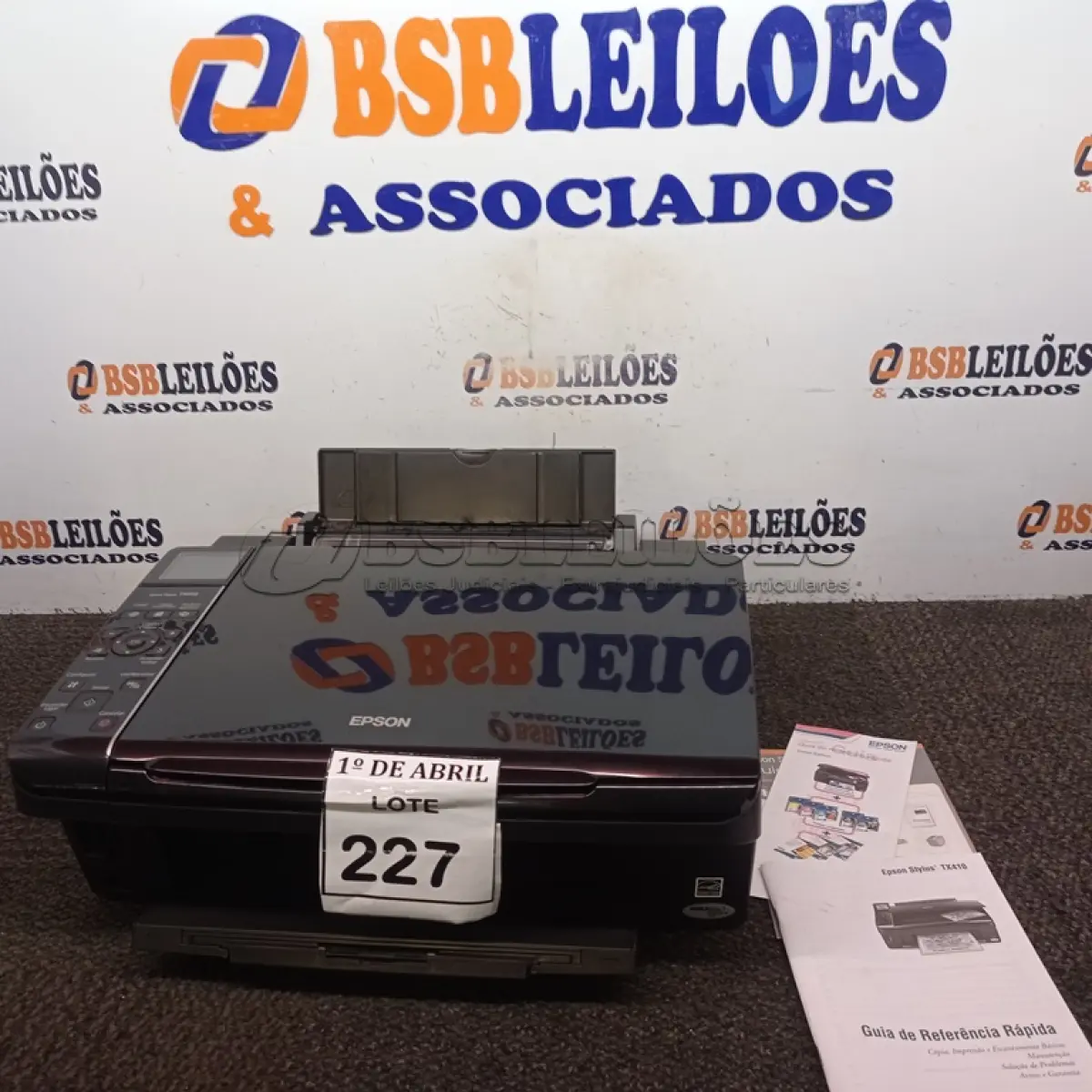 LOTE 227 - 01 IMPRESSORA EPSON TX410. (NO ESTADO) ATENÇÃO! FAZER A VISITAÇÃO ANTES DE ARREMATAR, NÃO SABEMOS SE FUNCIONA. LEILÃO NÃO TEM GARANTIA E NEM DEVOLUÇÃO, SUJEITO A POSSÍVEIS AVARIAS VISÍVEIS/OCULTAS E/OU AUSÊNCIA DE COMPONENTES.