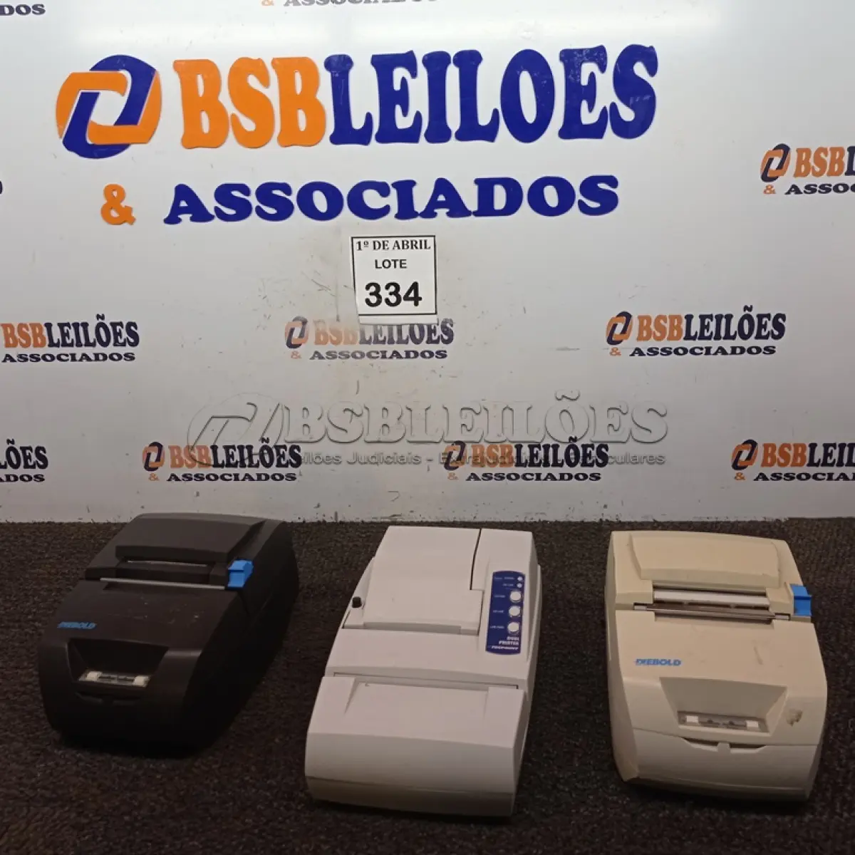 LOTE 334 - 03 IMPRESSORAS TÉRMICAS. (NO ESTADO) ATENÇÃO! FAZER A VISITAÇÃO ANTES DE ARREMATAR, NÃO SABEMOS SE FUNCIONA. LEILÃO NÃO TEM GARANTIA E NEM DEVOLUÇÃO, SUJEITO A POSSÍVEIS AVARIAS VISÍVEIS/OCULTAS E/OU AUSÊNCIA DE COMPONENTES.