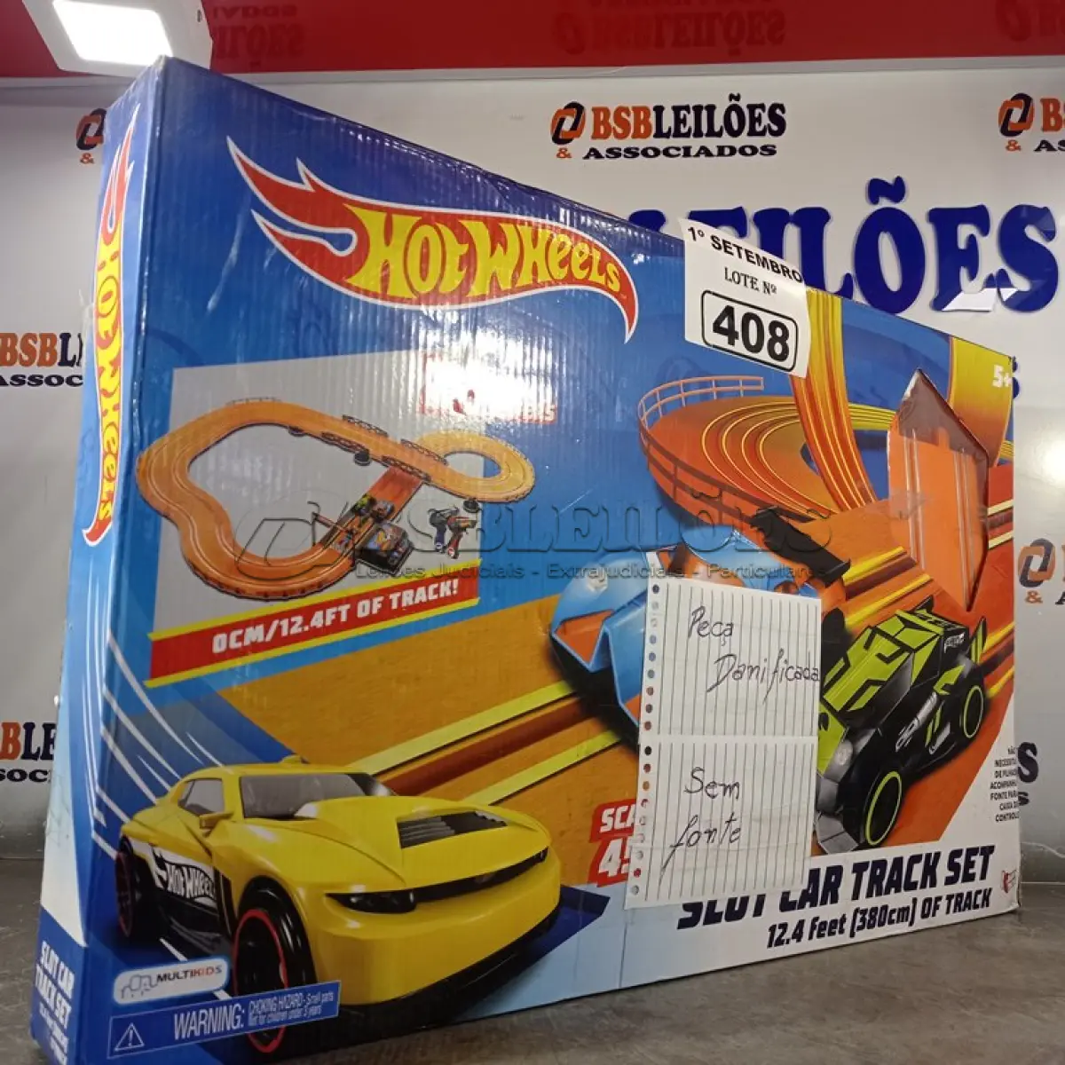 LOTE 408 - 01 PISTA HOTWHEELS. (NO ESTADO) ATENÇÃO! FAZER A VISITAÇÃO ANTES DE ARREMATAR, NÃO SABEMOS SE FUNCIONA. LEILÃO NÃO TEM GARANTIA E NEM DEVOLUÇÃO, SUJEITO A POSSÍVEIS AVARIAS VISÍVEIS/OCULTAS E/OU AUSÊNCIA DE COMPONENTES.