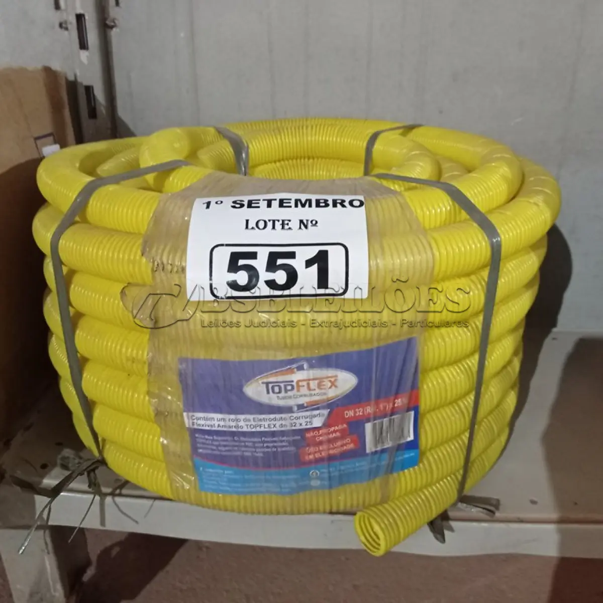 LOTE 551 - 01 ROLO DE MANGUEIRA CORRUGADA 32X25. (NO ESTADO) ATENÇÃO! FAZER A VISITAÇÃO ANTES DE ARREMATAR, NÃO SABEMOS SE FUNCIONA. LEILÃO NÃO TEM GARANTIA E NEM DEVOLUÇÃO, SUJEITO A POSSÍVEIS AVARIAS VISÍVEIS/OCULTAS E/OU AUSÊNCIA DE COMPONENTES.