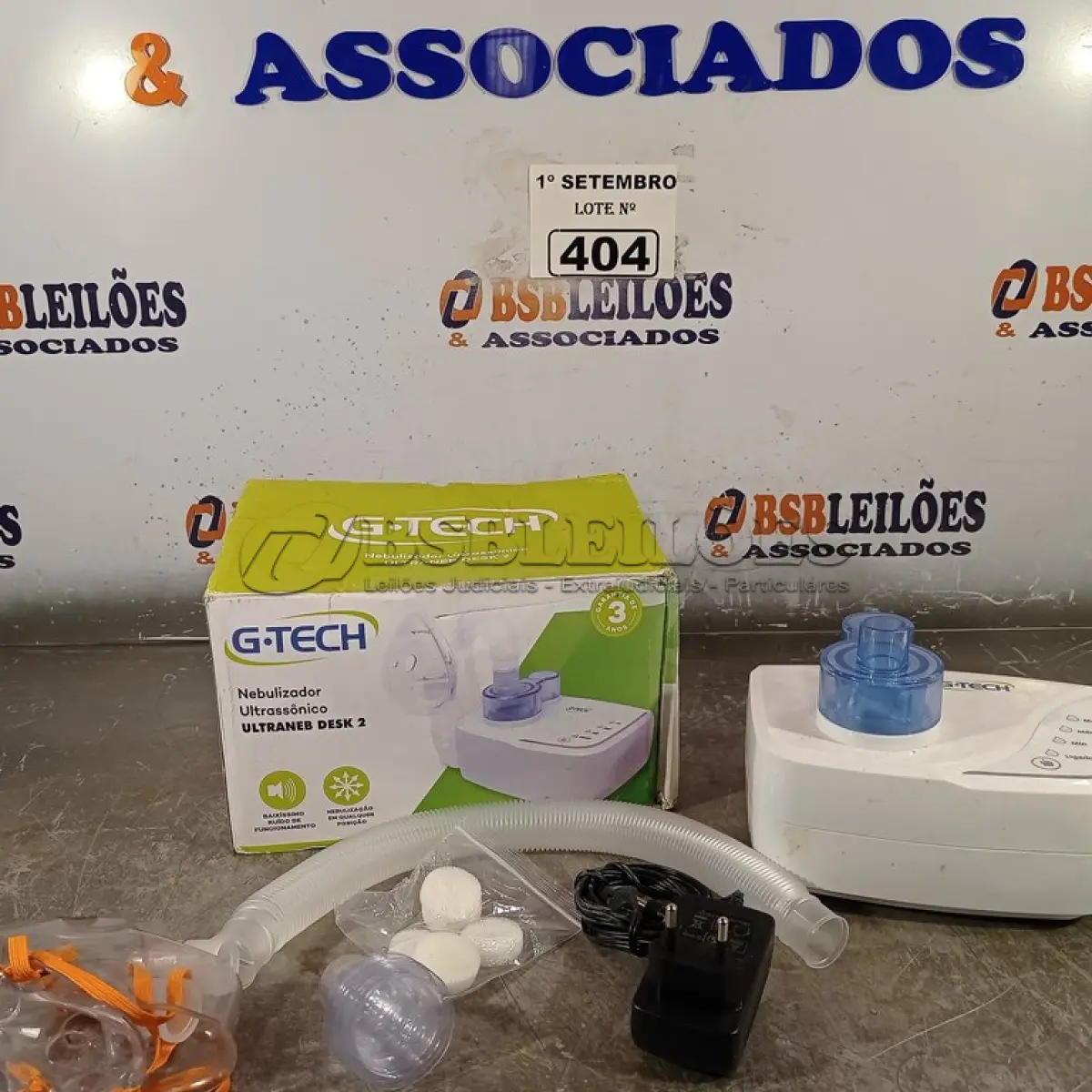 LOTE 404 - 01 NEBULIZADOR ULTRASSÓNICO ULTRANEB DESK2. (NO ESTADO) ATENÇÃO! FAZER A VISITAÇÃO ANTES DE ARREMATAR, NÃO SABEMOS SE FUNCIONA. LEILÃO NÃO TEM GARANTIA E NEM DEVOLUÇÃO, SUJEITO A POSSÍVEIS AVARIAS VISÍVEIS/OCULTAS E/OU AUSÊNCIA DE COMPONENTES.