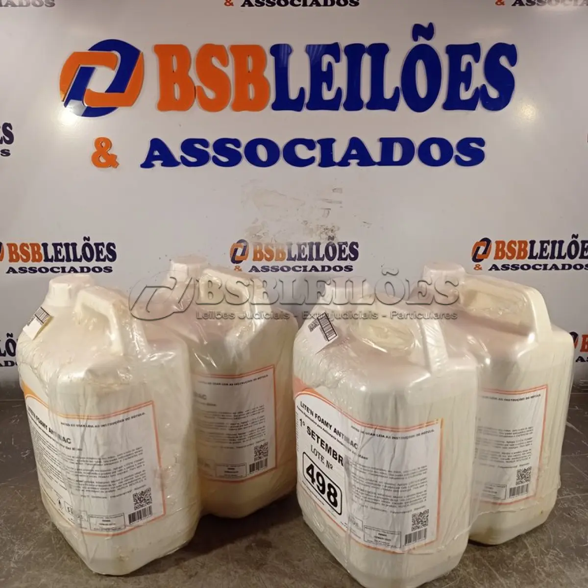LOTE 498 - 20 LITROS DE ESPUMA HIGIENIZADORA PARA ANTISSEPSIA INSTANTÂNEA DAS MÃOS. (NO ESTADO) ATENÇÃO! FAZER A VISITAÇÃO ANTES DE ARREMATAR, NÃO SABEMOS SE FUNCIONA. LEILÃO NÃO TEM GARANTIA E NEM DEVOLUÇÃO, SUJEITO A POSSÍVEIS AVARIAS VISÍVEIS/OCULTAS E/OU AUSÊNCIA DE COMPONENTES.
