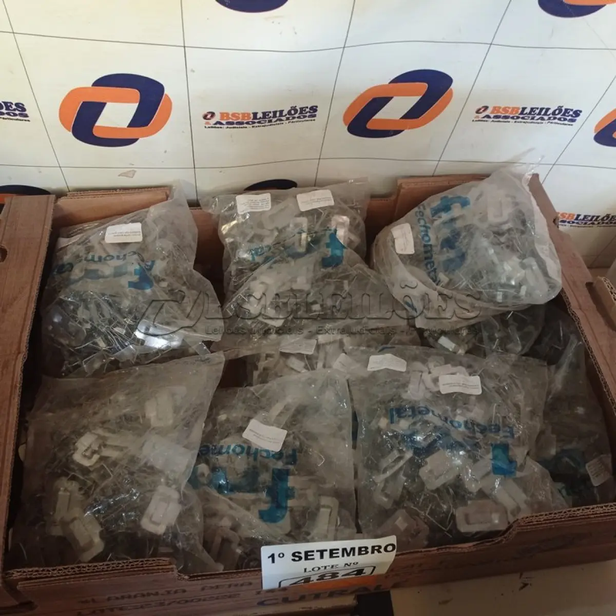LOTE 484 - 01 LOTE COM GRANDE QUANTIDADE DE PRESILHAIS PARA FITAS DE AÇO. (NO ESTADO) ATENÇÃO! FAZER A VISITAÇÃO ANTES DE ARREMATAR, NÃO SABEMOS SE FUNCIONA. LEILÃO NÃO TEM GARANTIA E NEM DEVOLUÇÃO, SUJEITO A POSSÍVEIS AVARIAS VISÍVEIS/OCULTAS E/OU AUSÊNCIA DE COMPONENTES.