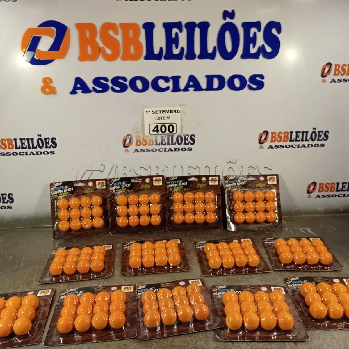 LOTE 400 - 01 LOTE COM VÁRIAS CARTELAS DE REFIL SUPER SHOT “BOLAS”. (NO ESTADO) ATENÇÃO! FAZER A VISITAÇÃO ANTES DE ARREMATAR, NÃO SABEMOS SE FUNCIONA. LEILÃO NÃO TEM GARANTIA E NEM DEVOLUÇÃO, SUJEITO A POSSÍVEIS AVARIAS VISÍVEIS/OCULTAS E/OU AUSÊNCIA DE COMPONENTES.