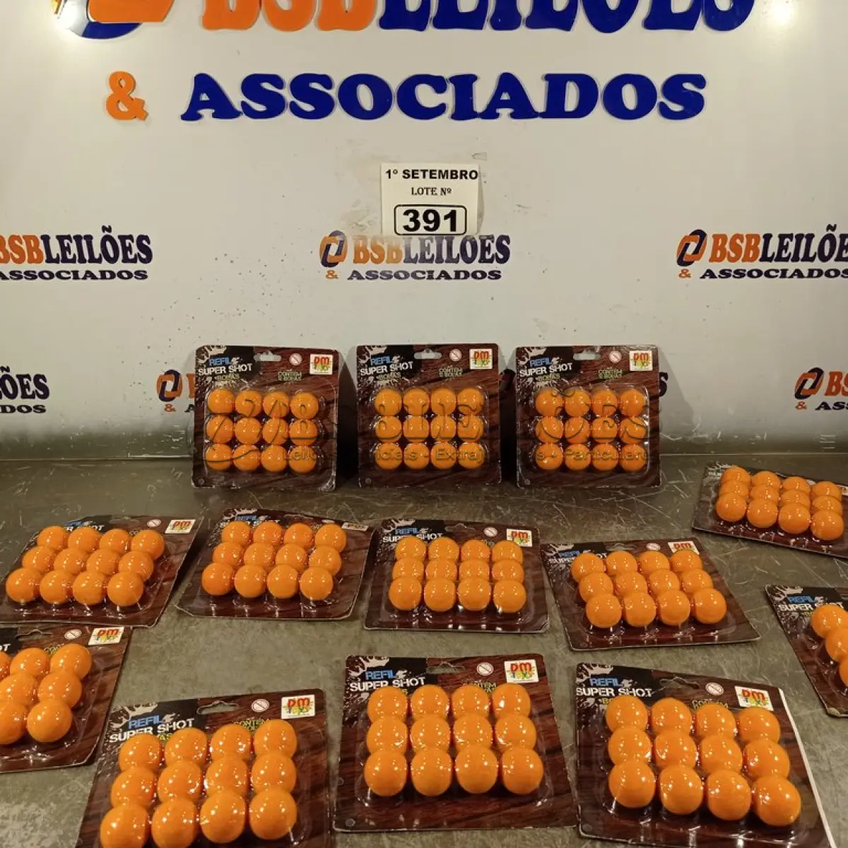 LOTE 391 - 01 LOTE COM VÁRIAS CARTELAS DE REFIL SUPER SHOT “BOLAS”. (NO ESTADO) ATENÇÃO! FAZER A VISITAÇÃO ANTES DE ARREMATAR, NÃO SABEMOS SE FUNCIONA. LEILÃO NÃO TEM GARANTIA E NEM DEVOLUÇÃO, SUJEITO A POSSÍVEIS AVARIAS VISÍVEIS/OCULTAS E/OU AUSÊNCIA DE COMPONENTES.