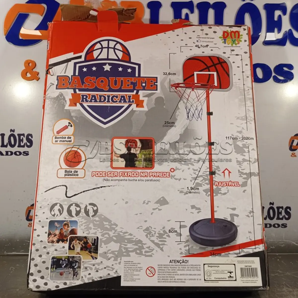 LOTE 386 - 01 CESTA DE BASQUETE DE BRINQUEDO. (NO ESTADO) ATENÇÃO! FAZER A VISITAÇÃO ANTES DE ARREMATAR, NÃO SABEMOS SE FUNCIONA. LEILÃO NÃO TEM GARANTIA E NEM DEVOLUÇÃO, SUJEITO A POSSÍVEIS AVARIAS VISÍVEIS/OCULTAS E/OU AUSÊNCIA DE COMPONENTES.