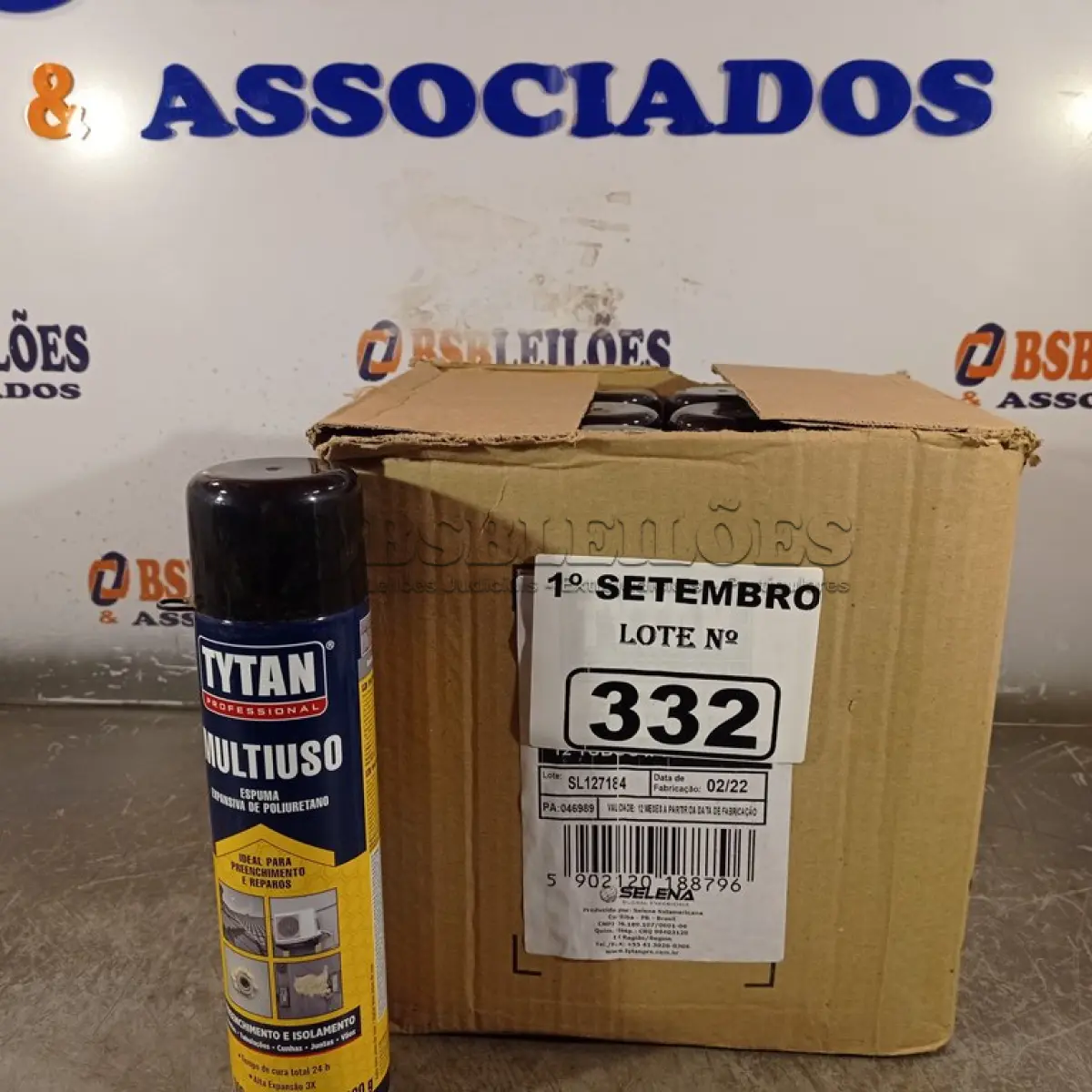 LOTE 332 - 12 TUBOS DE ESPUMA PU MULTIUSO TYTAN. (NO ESTADO) ATENÇÃO! FAZER A VISITAÇÃO ANTES DE ARREMATAR, NÃO SABEMOS SE FUNCIONA. LEILÃO NÃO TEM GARANTIA E NEM DEVOLUÇÃO, SUJEITO A POSSÍVEIS AVARIAS VISÍVEIS/OCULTAS E/OU AUSÊNCIA DE COMPONENTES.