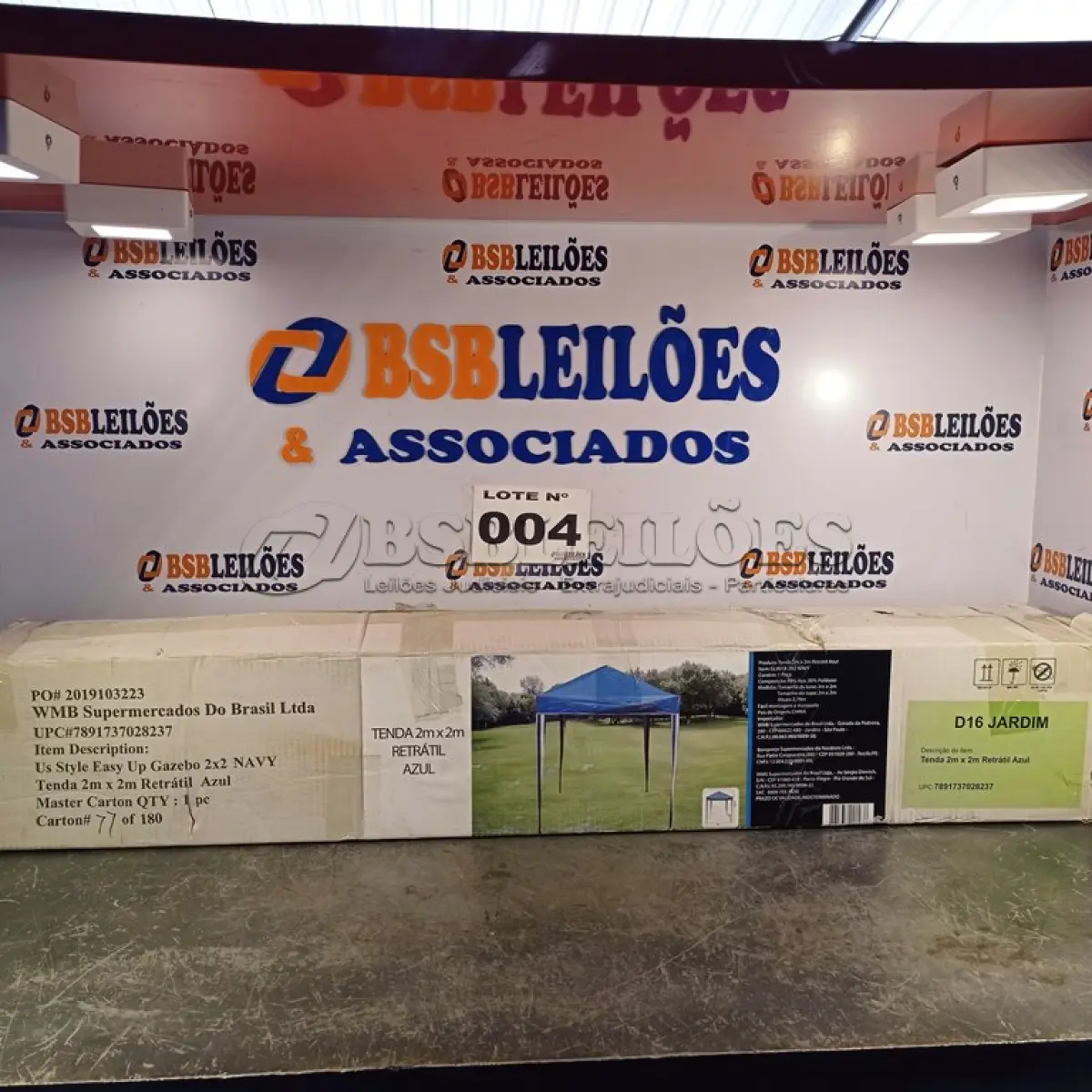 LOTE 004 - 01 - TENDA GAZEBO 2 X 2 MTS DOBRÁVEL SANFONADA RETRÁTIL FÁCIL (NO ESTADO, NÃO SABEMOS SE FUNCIONA. LEILÃO NÃO TEM GARANTIA E NEM DEVOLUÇÃO, SUJEITO A POSSÍVEIS AVARIAS VISÍVEIS/OCULTAS E/OU AUSÊNCIA DE COMPONENTES)