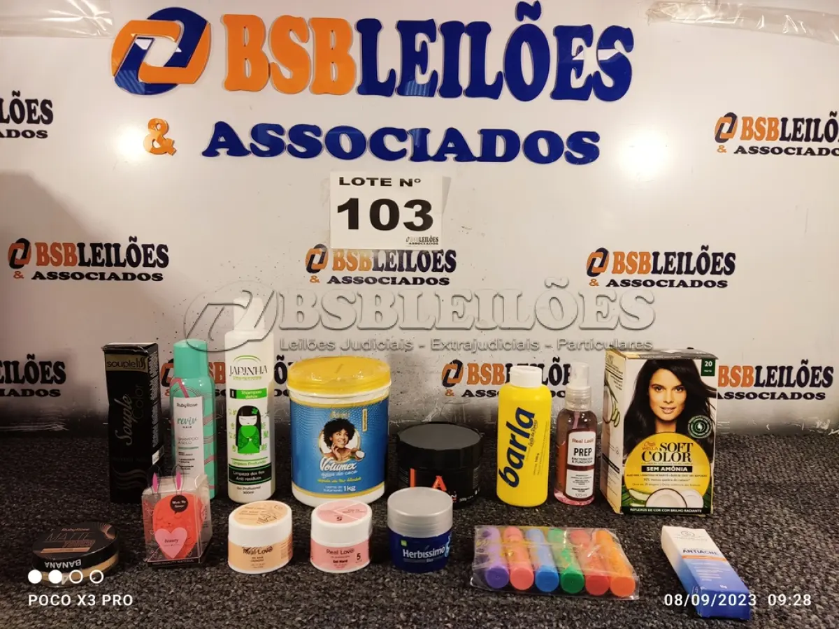 LOTE 103 - 20 – COSMÉTICOS DIVERSOS (NO ESTADO, NÃO SABEMOS SE FUNCIONA. LEILÃO NÃO TEM GARANTIA E NEM DEVOLUÇÃO, SUJEITO A POSSÍVEIS AVARIAS VISÍVEIS/OCULTAS E/OU AUSÊNCIA DE COMPONENTES)