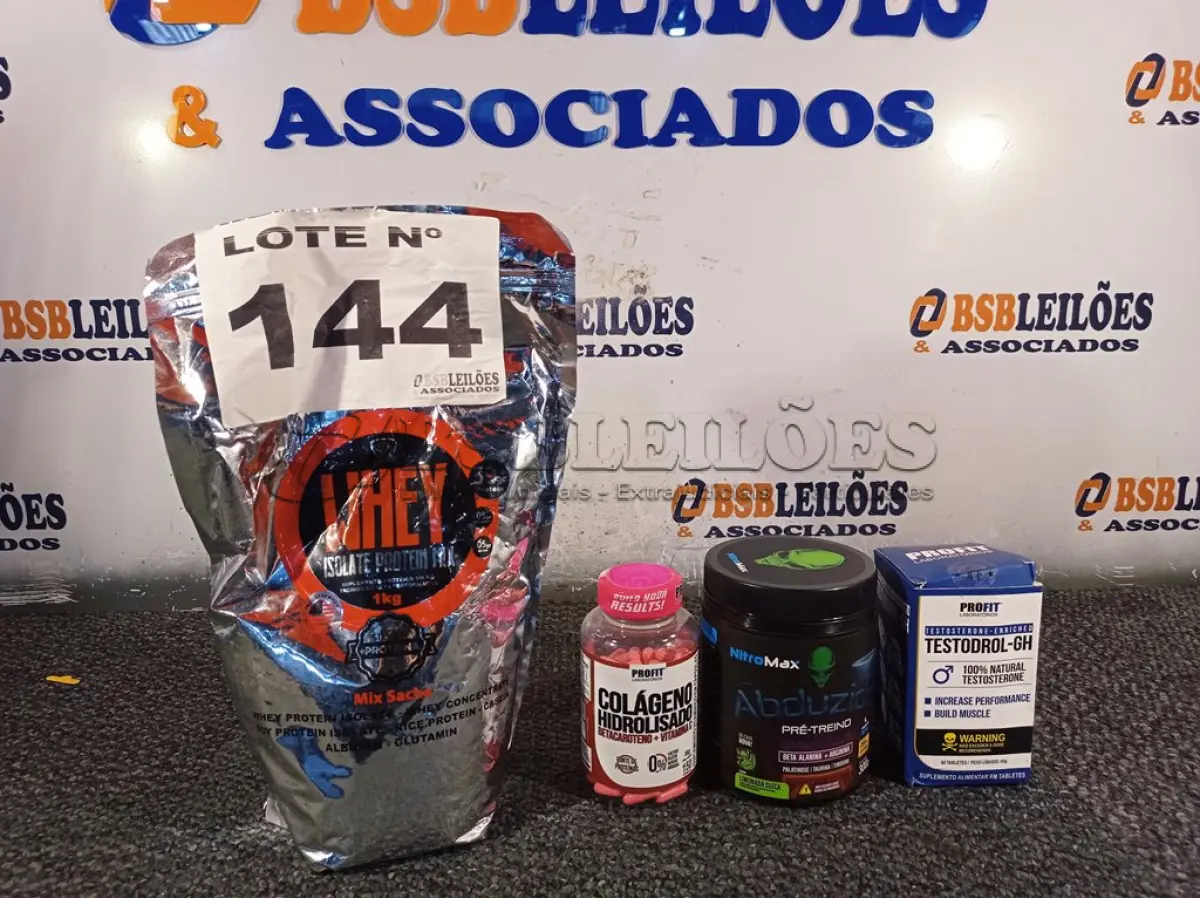 LOTE 144 - 04 - SUPLEMENTOS ALIMENTARES (NO ESTADO, NÃO SABEMOS SE FUNCIONA. LEILÃO NÃO TEM GARANTIA E NEM DEVOLUÇÃO, SUJEITO A POSSÍVEIS AVARIAS VISÍVEIS/OCULTAS E/OU AUSÊNCIA DE COMPONENTES)