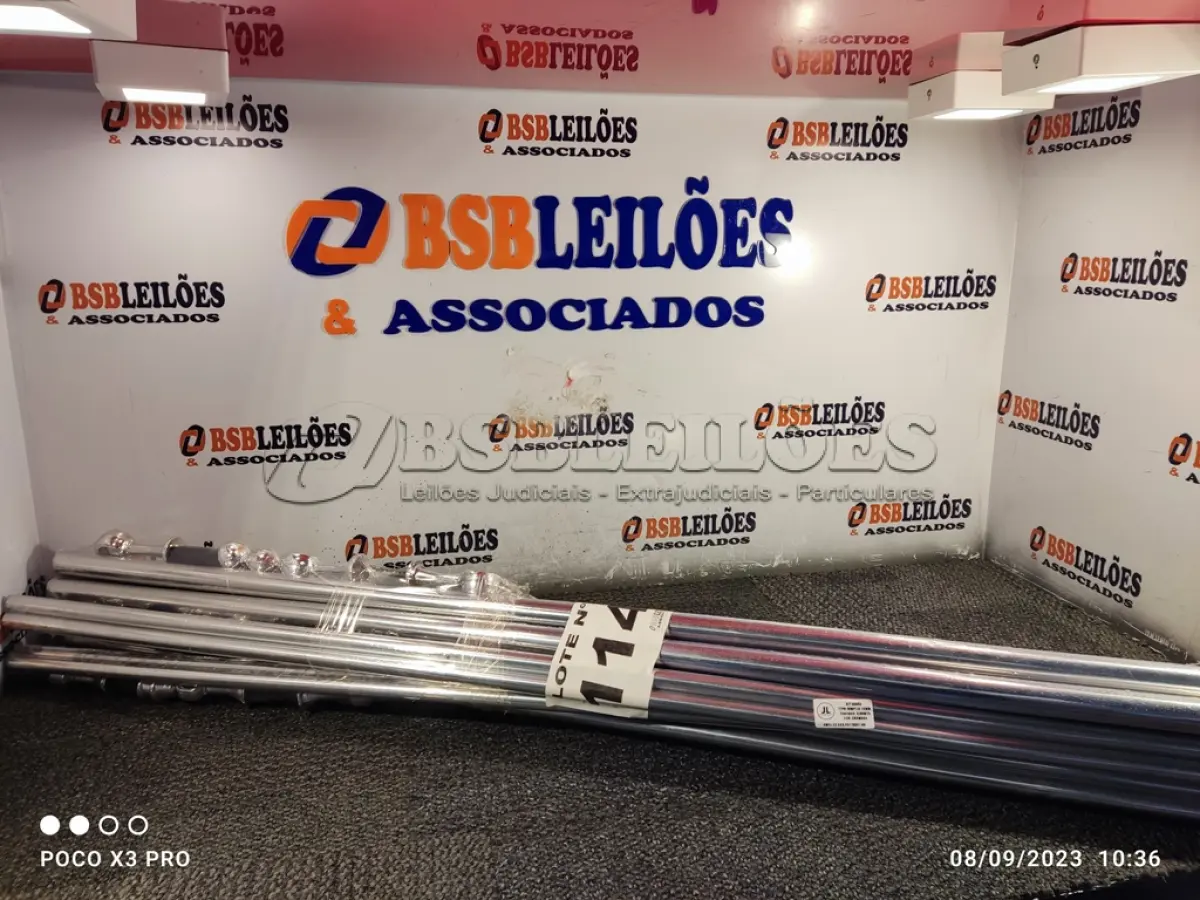 LOTE 114 - 07 - KITS VARÃO PARA CORTINA (NO ESTADO, NÃO SABEMOS SE FUNCIONA. LEILÃO NÃO TEM GARANTIA E NEM DEVOLUÇÃO, SUJEITO A POSSÍVEIS AVARIAS VISÍVEIS/OCULTAS E/OU AUSÊNCIA DE COMPONENTES)