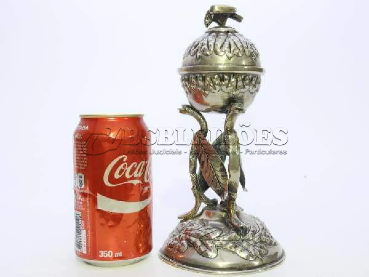 LOTE 015 - CENTRO DE MESA BOLIVIANO EM METAL, 22 CM DE ALTURA (NO ESTADO)