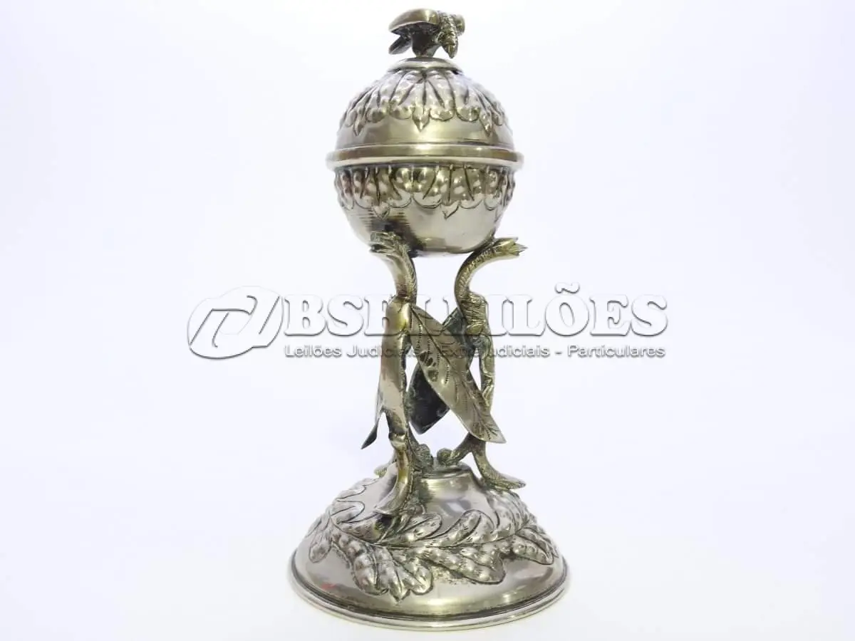 LOTE 015 - CENTRO DE MESA BOLIVIANO EM METAL, 22 CM DE ALTURA (NO ESTADO)