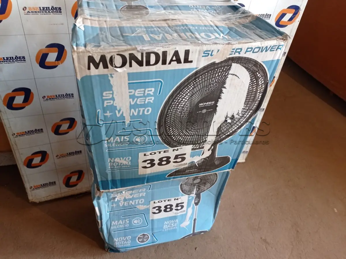 LOTE 385 - 02 – VENTILADORES MONDIAL (NO ESTADO, NÃO SABEMOS SE FUNCIONA. LEILÃO NÃO TEM GARANTIA E NEM DEVOLUÇÃO, SUJEITO A POSSÍVEIS AVARIAS VISÍVEIS/OCULTAS E/OU AUSÊNCIA DE COMPONENTES)