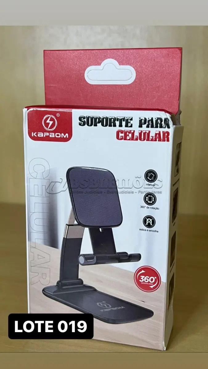 LOTE 019 - 01 SUPORTE PARA CELULAR 360 GRAUS(NO ESTADO)