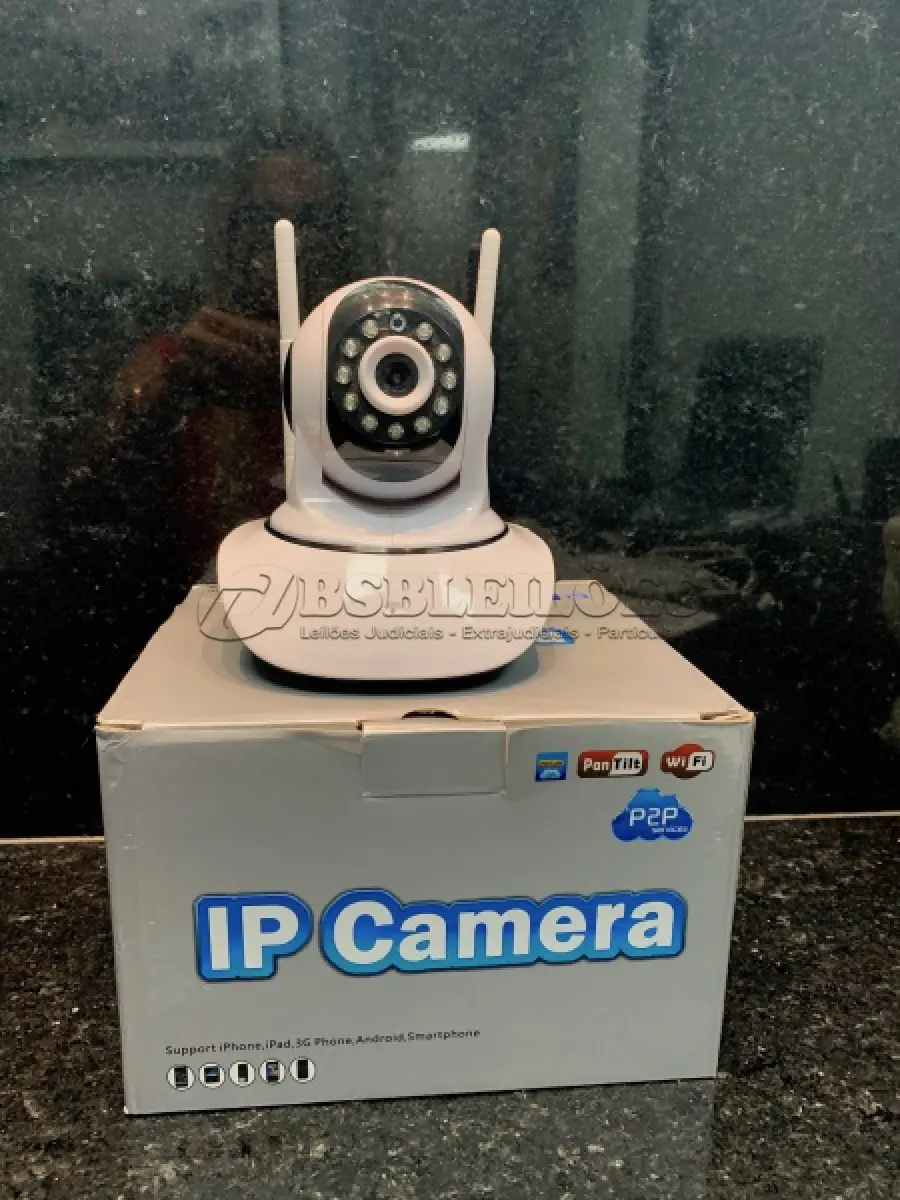 LOTE 286 - CÂMERA IP PANTILT WIFI PSP SERVICES- CÂMERA DE VIGILÂNCIA QUE PODE SER CONTROLADA PELO CELULAR, (NO ESTADO)