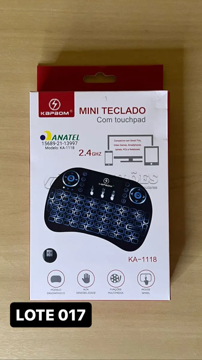 LOTE 017 - 01 TECLADO MINI PORTÁTIL SMART USB(NO ESTADO)