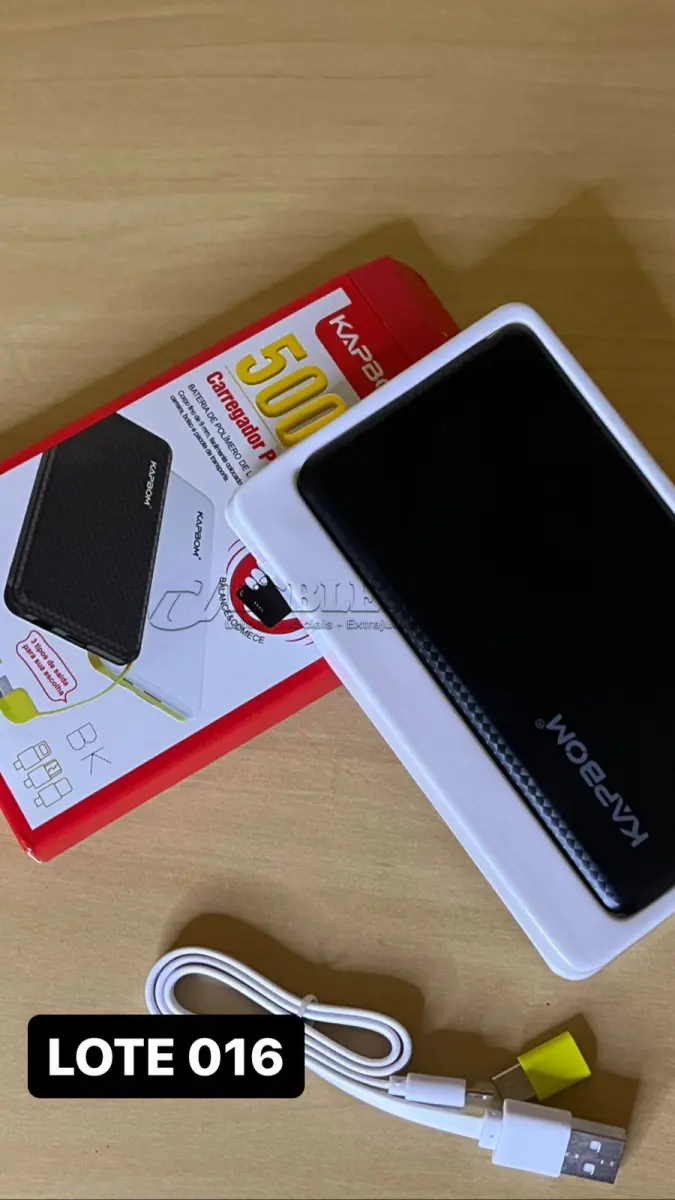 LOTE 016 - 01 CARREGADOR POWERBANK PORTÁTIL(NO ESTADO)