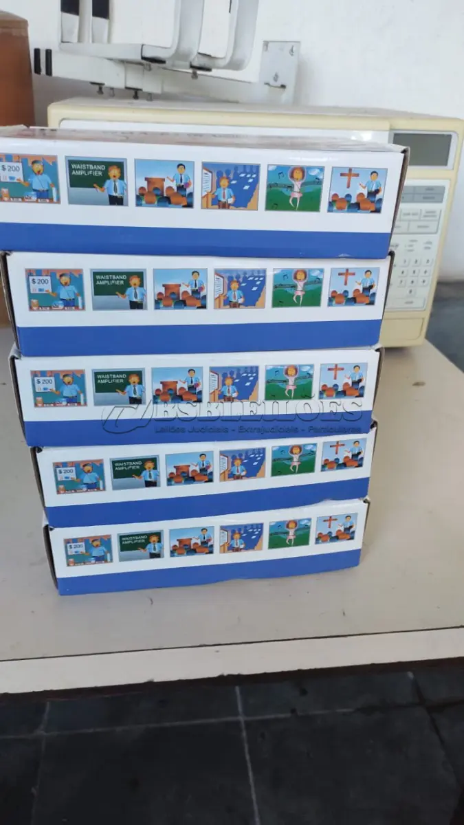 LOTE 354 - LOTE COM 5 MICROFONES PARA PROFESSOR MARCA JWL MODELO WMA-6110 SEM TESTES (NO ESTADO)