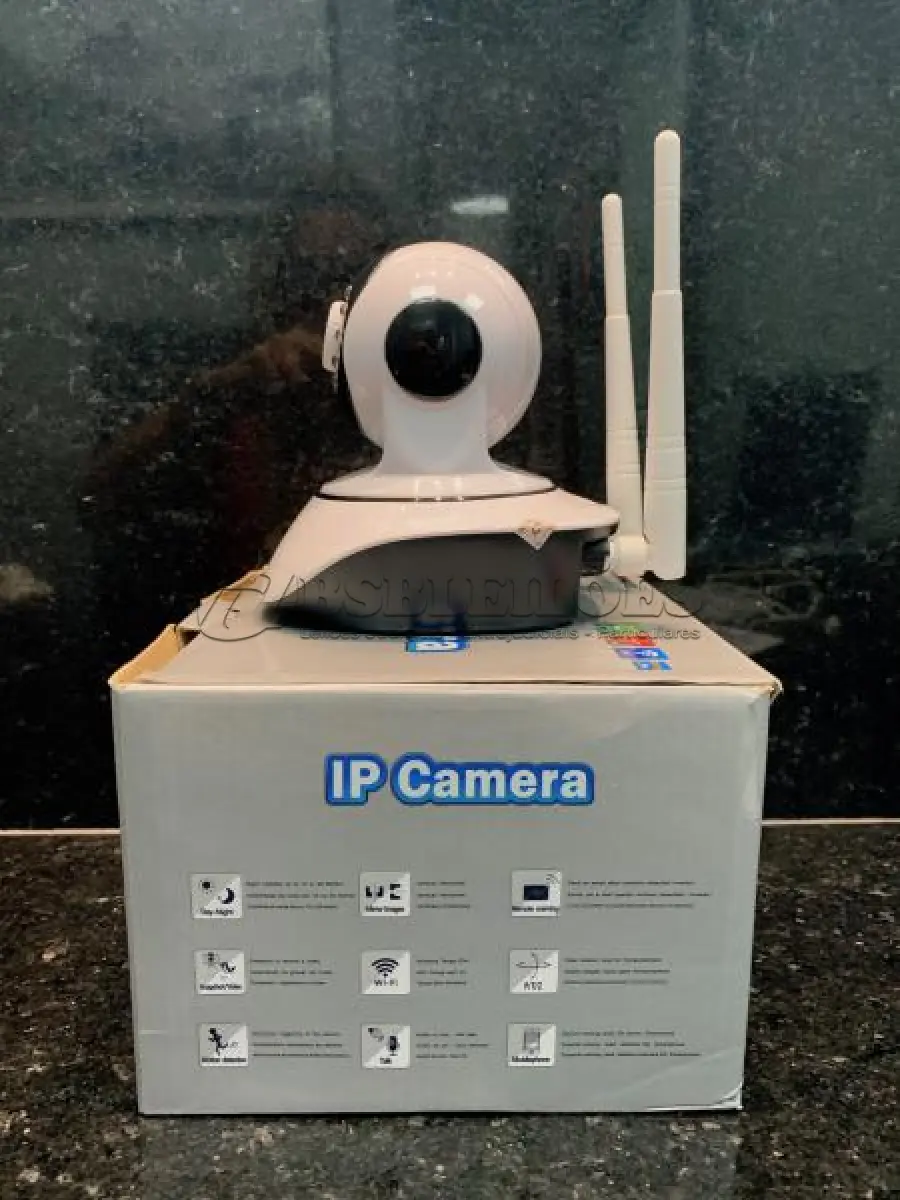 LOTE 286 - CÂMERA IP PANTILT WIFI PSP SERVICES- CÂMERA DE VIGILÂNCIA QUE PODE SER CONTROLADA PELO CELULAR, (NO ESTADO)