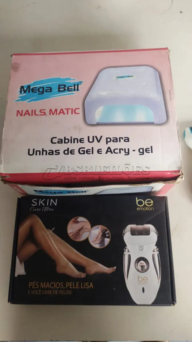 LOTE 429 - 01 APARELHO DE DEPILAR FEMININO E UMA CABINE UV E UM LIXADOR DE UNHA A PILHA FUNCIONANDO (NO ESTADO)