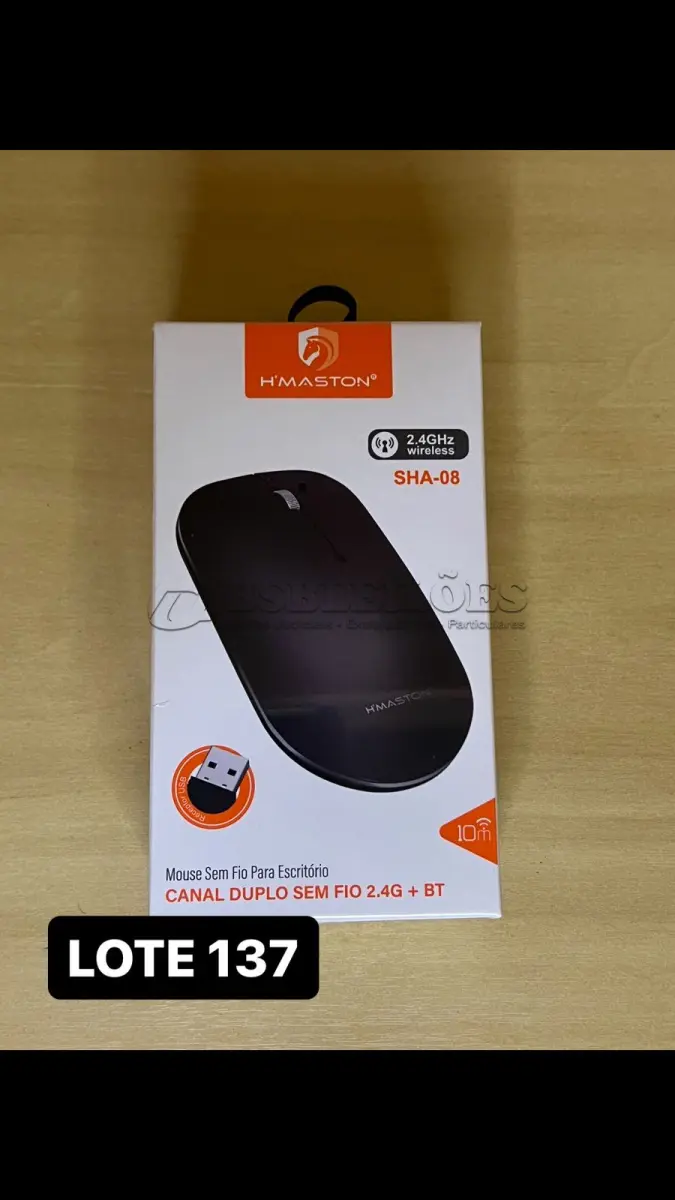 LOTE 137 - 01 MOUSE SEM FIO SLIM (NO ESTADO)