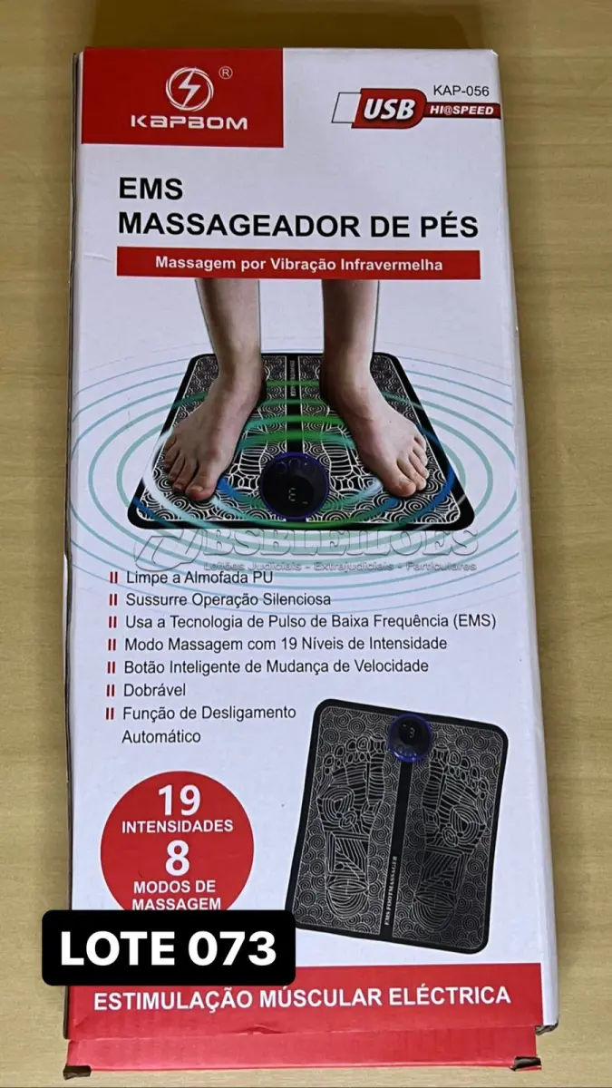 LOTE 073 - 01 MASSAGEADOR DE PÉS COM DIVERSAS INTENSIDADES (NO ESTADO)