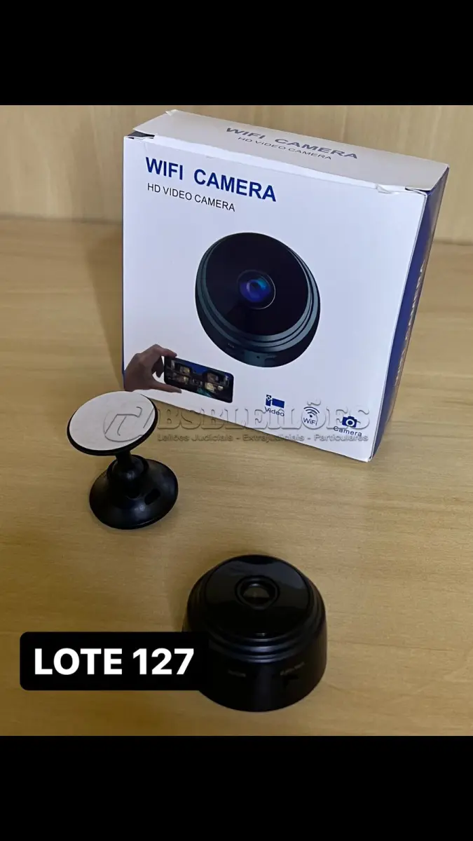 LOTE 127 - 01 MINI CÂMERA ESPIÃ WI-FI