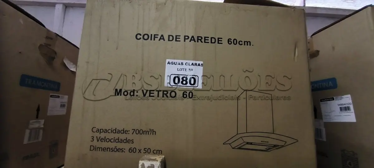 LOTE 080 - 01 COIFA DE PAREDE 0,60 CM TRAMONTINA (NO ESTADO)