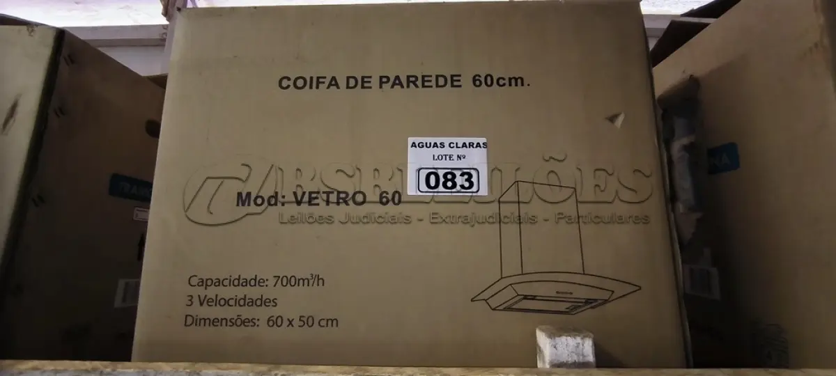 LOTE 083 - 01 COIFA DE PAREDE 0,60 CM TRAMONTINA (NO ESTADO)