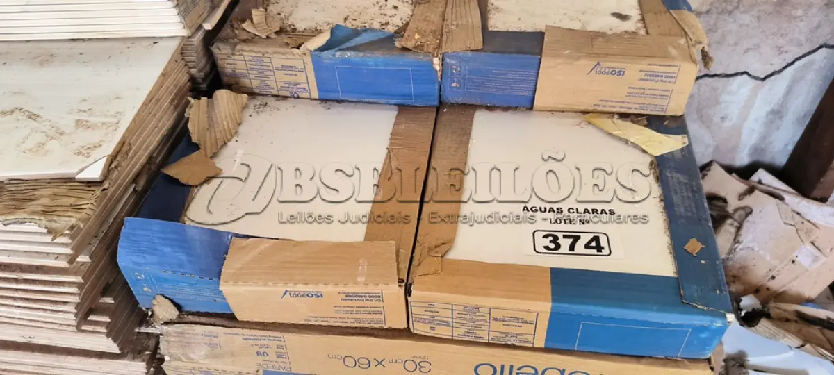 LOTE 374 - 38 CAIXAS DE REVESTIMENTO 30CM X 60CM BIANCO (NO ESTADO)