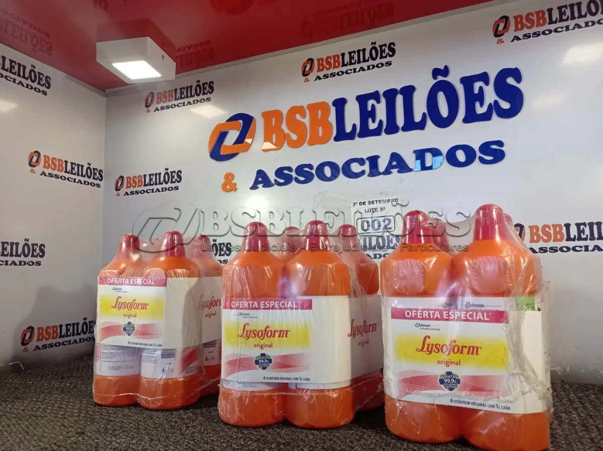 LOTE 002 - 12 LITROS DE LYSOFORM. (NO ESTADO) ATENÇÃO! FAZER A VISITAÇÃO ANTES DE ARREMATAR, NÃO SABEMOS SE FUNCIONA. LEILÃO NÃO TEM GARANTIA E NEM DEVOLUÇÃO, SUJEITO A POSSÍVEIS AVARIAS VISÍVEIS/OCULTAS E/OU AUSÊNCIA DE COMPONENTES.