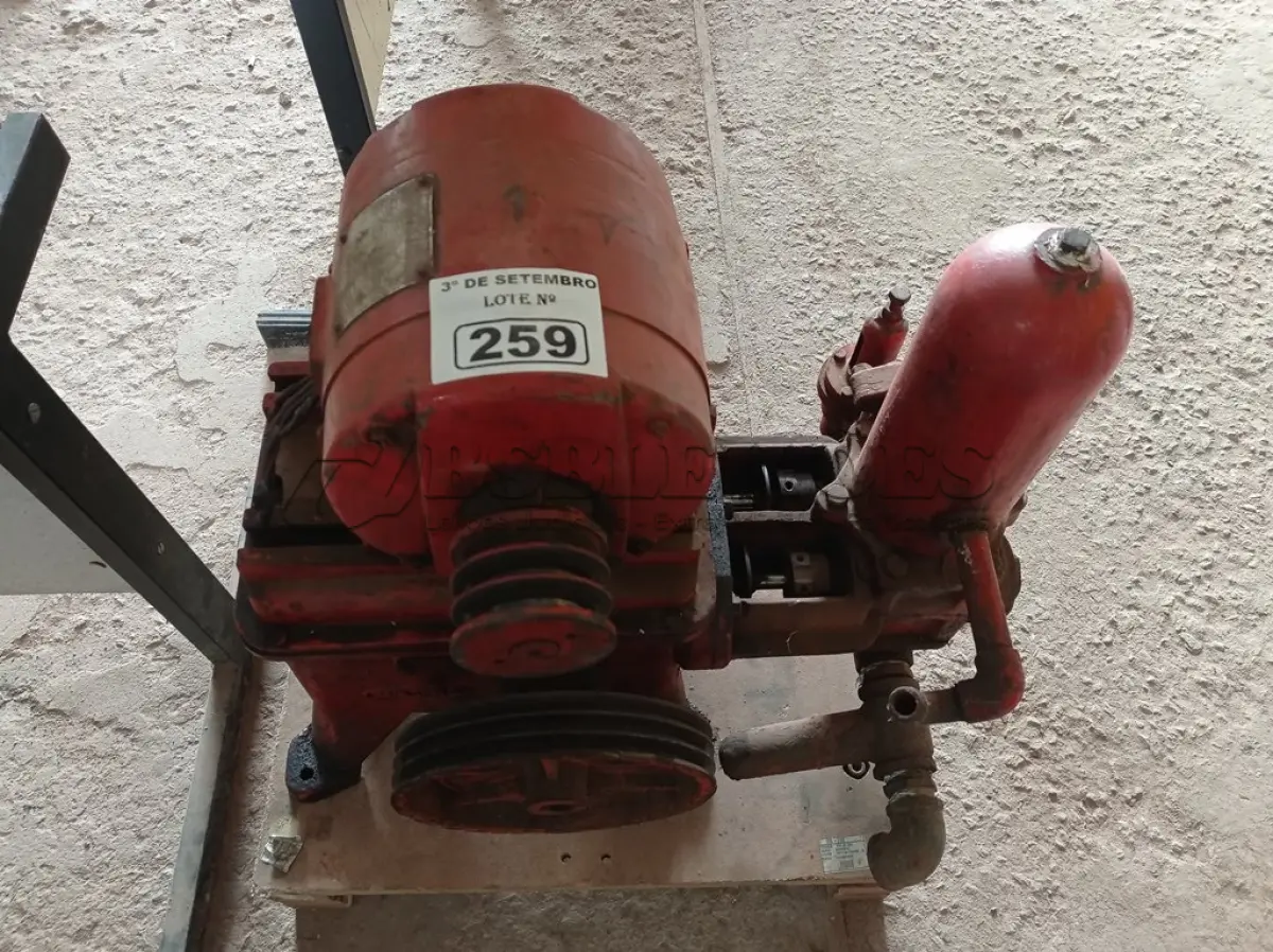 LOTE 259 - 01 BOMBA CARNEIRO HIDRÁULICO. (NO ESTADO) ATENÇÃO! FAZER A VISITAÇÃO ANTES DE ARREMATAR, NÃO SABEMOS SE FUNCIONA. LEILÃO NÃO TEM GARANTIA E NEM DEVOLUÇÃO, SUJEITO A POSSÍVEIS AVARIAS VISÍVEIS/OCULTAS E/OU AUSÊNCIA DE COMPONENTES.