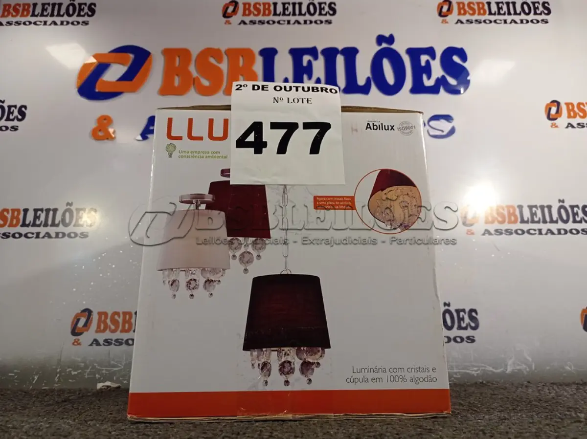 LOTE 477 - 01 LUMINÁRIA PENDENTE SÃO PAULO. (NO ESTADO) ATENÇÃO! FAZER A VISITAÇÃO ANTES DE ARREMATAR, NÃO SABEMOS SE FUNCIONA. LEILÃO NÃO TEM GARANTIA E NEM DEVOLUÇÃO, SUJEITO A POSSÍVEIS AVARIAS VISÍVEIS/OCULTAS E/OU AUSÊNCIA DE COMPONENTES.