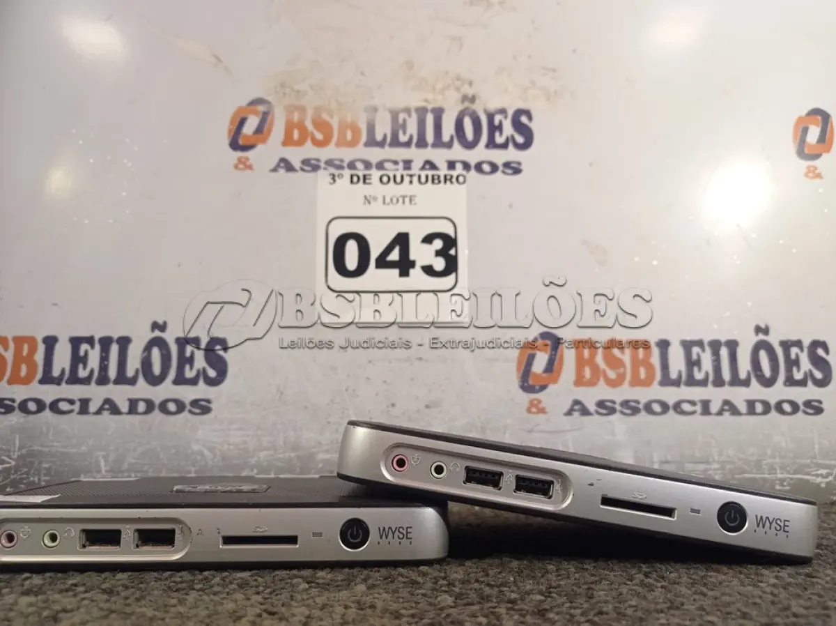 LOTE 043 - 02 MINIS CPU WYSE. (NO ESTADO) ATENÇÃO! FAZER A VISITAÇÃO ANTES DE ARREMATAR, NÃO SABEMOS SE FUNCIONA. LEILÃO NÃO TEM GARANTIA E NEM DEVOLUÇÃO, SUJEITO A POSSÍVEIS AVARIAS VISÍVEIS/OCULTAS E/OU AUSÊNCIA DE COMPONENTES.