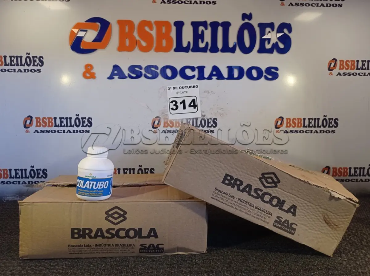 LOTE 314 - 02 CAIXAS COM COLA TUBO ST 175G COM 15 FRASCOS CADA. (NO ESTADO) ATENÇÃO! FAZER A VISITAÇÃO ANTES DE ARREMATAR, NÃO SABEMOS SE FUNCIONA. LEILÃO NÃO TEM GARANTIA E NEM DEVOLUÇÃO, SUJEITO A POSSÍVEIS AVARIAS VISÍVEIS/OCULTAS E/OU AUSÊNCIA DE COMPONENTES.