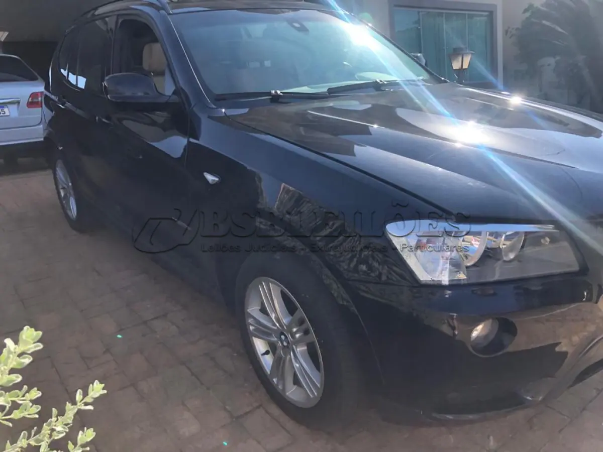 LOTE 635 - 01 I/BMW X3 XDRIVE 35I WX71,  COR PRETA, GASOLINA, ANO 2011/2011(NO ESTADO) (VISITAÇÃO AGENDAR 61-98153-0503) (VEÍCULO EM GOIÂNIA)