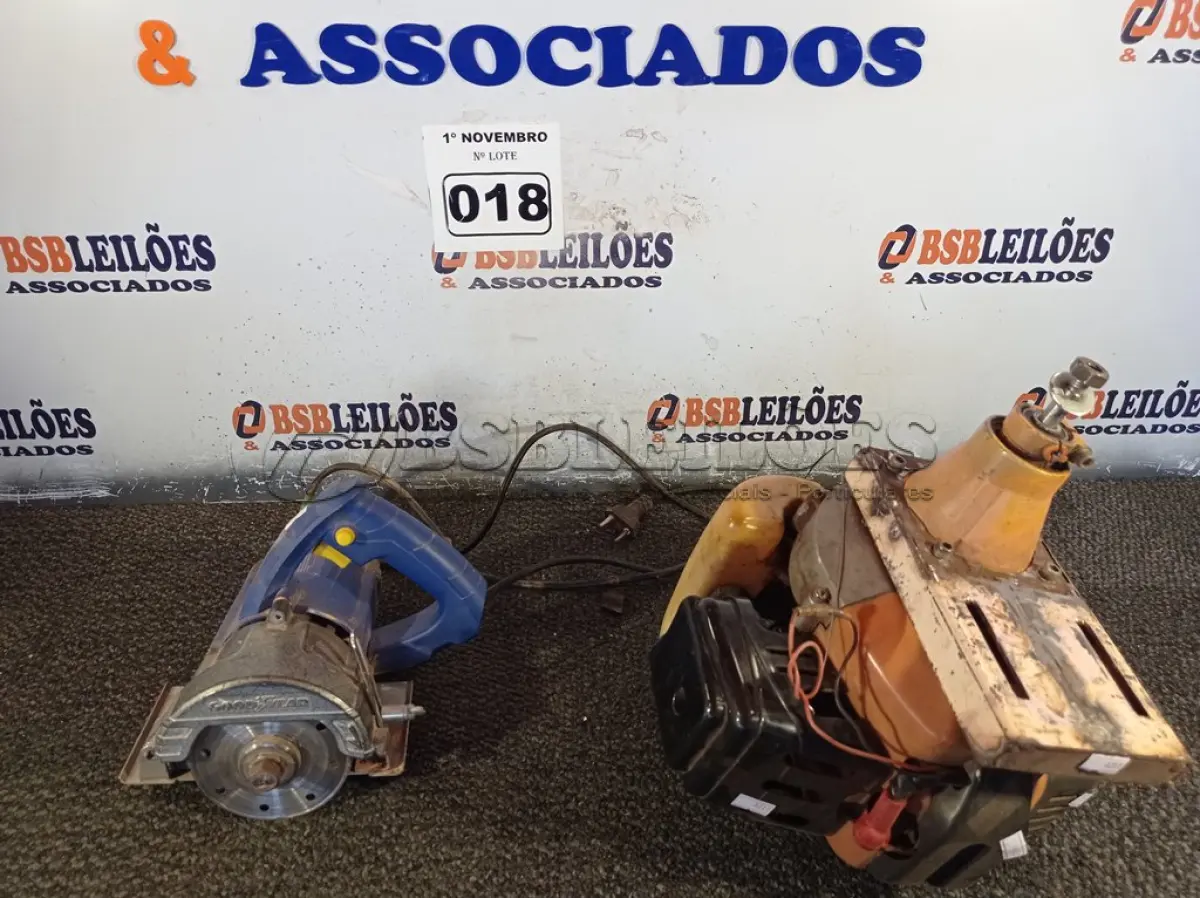 LOTE 018 - 01 MOTOR DE ROÇADEIRA E 01 SERRA MÁRMORE MARCAS E MODELOS DIVERSOS. (NO ESTADO) ATENÇÃO! FAZER A VISITAÇÃO ANTES DE ARREMATAR, NÃO SABEMOS SE FUNCIONA. LEILÃO NÃO TEM GARANTIA E NEM DEVOLUÇÃO, SUJEITO A POSSÍVEIS AVARIAS VISÍVEIS/OCULTAS E/OU AUSÊNCIA DE COMPONENTES.