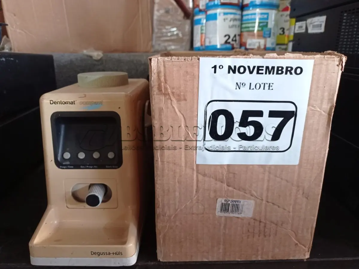 LOTE 057 - 01 ASPIRADOR E 01 AMALGAMADOR. (NO ESTADO) ATENÇÃO! FAZER A VISITAÇÃO ANTES DE ARREMATAR, NÃO SABEMOS SE FUNCIONA. LEILÃO NÃO TEM GARANTIA E NEM DEVOLUÇÃO, SUJEITO A POSSÍVEIS AVARIAS VISÍVEIS/OCULTAS E/OU AUSÊNCIA DE COMPONENTES.