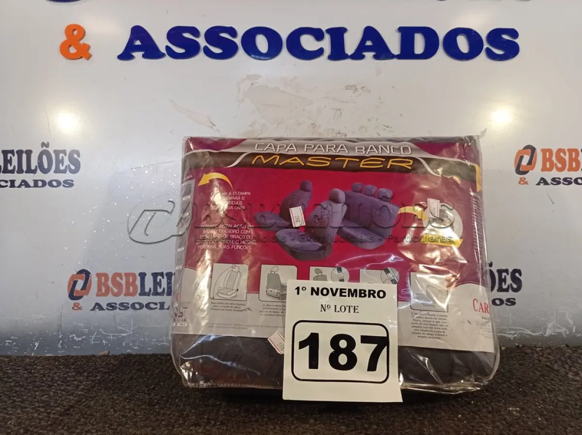 LOTE 187 - 01 KIT DE CAPA PARA BANCO DE CARRO TAMANHO ÚNICO. (NO ESTADO) ATENÇÃO! FAZER A VISITAÇÃO ANTES DE ARREMATAR, NÃO SABEMOS SE FUNCIONA. LEILÃO NÃO TEM GARANTIA E NEM DEVOLUÇÃO, SUJEITO A POSSÍVEIS AVARIAS VISÍVEIS/OCULTAS E/OU AUSÊNCIA DE COMPONENTES.