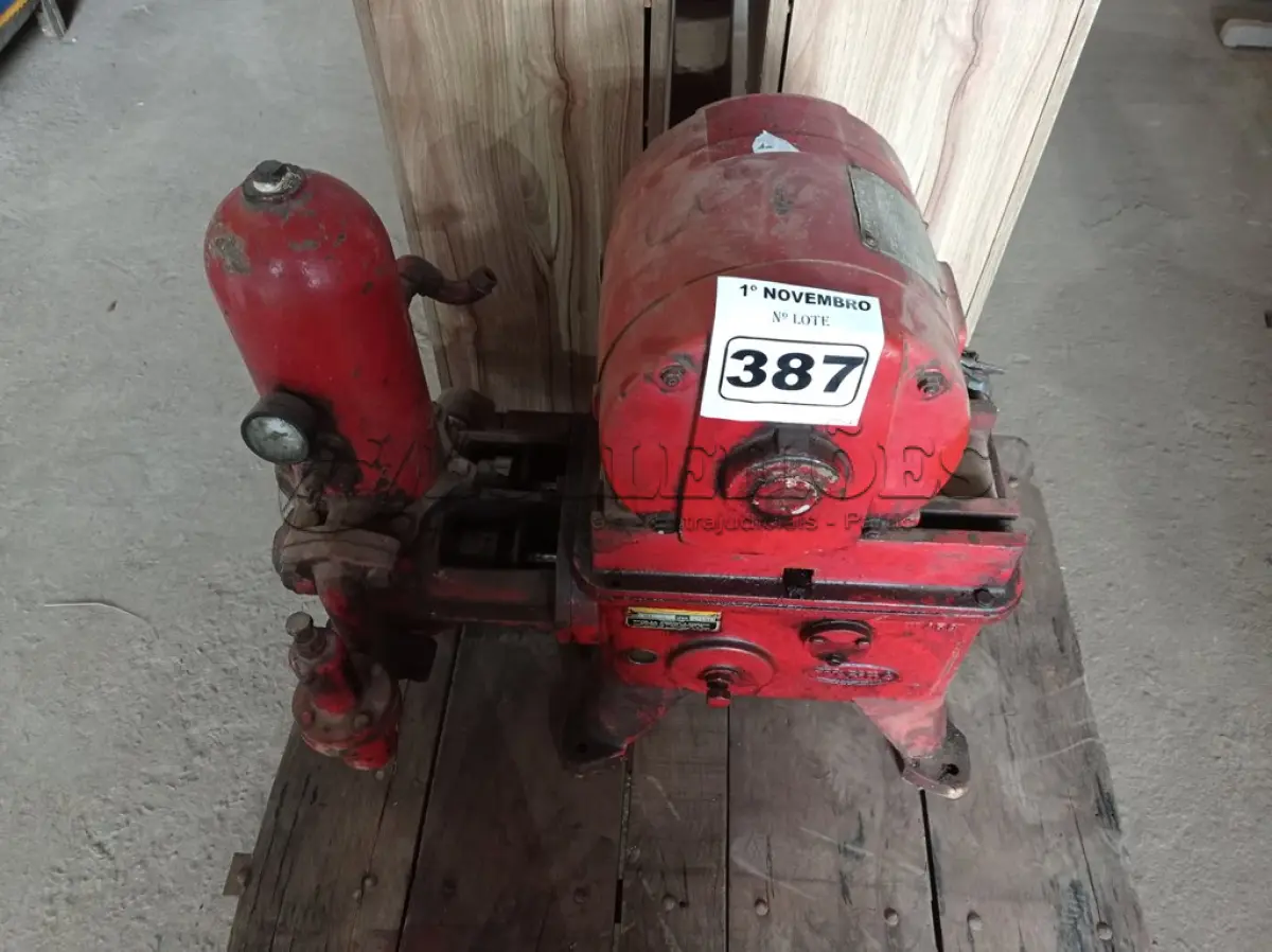 LOTE 387 - 01 BOMBA CARNEIRO HIDRÁULICO. (NO ESTADO) ATENÇÃO! FAZER A VISITAÇÃO ANTES DE ARREMATAR, NÃO SABEMOS SE FUNCIONA. LEILÃO NÃO TEM GARANTIA E NEM DEVOLUÇÃO, SUJEITO A POSSÍVEIS AVARIAS VISÍVEIS/OCULTAS E/OU AUSÊNCIA DE COMPONENTES.