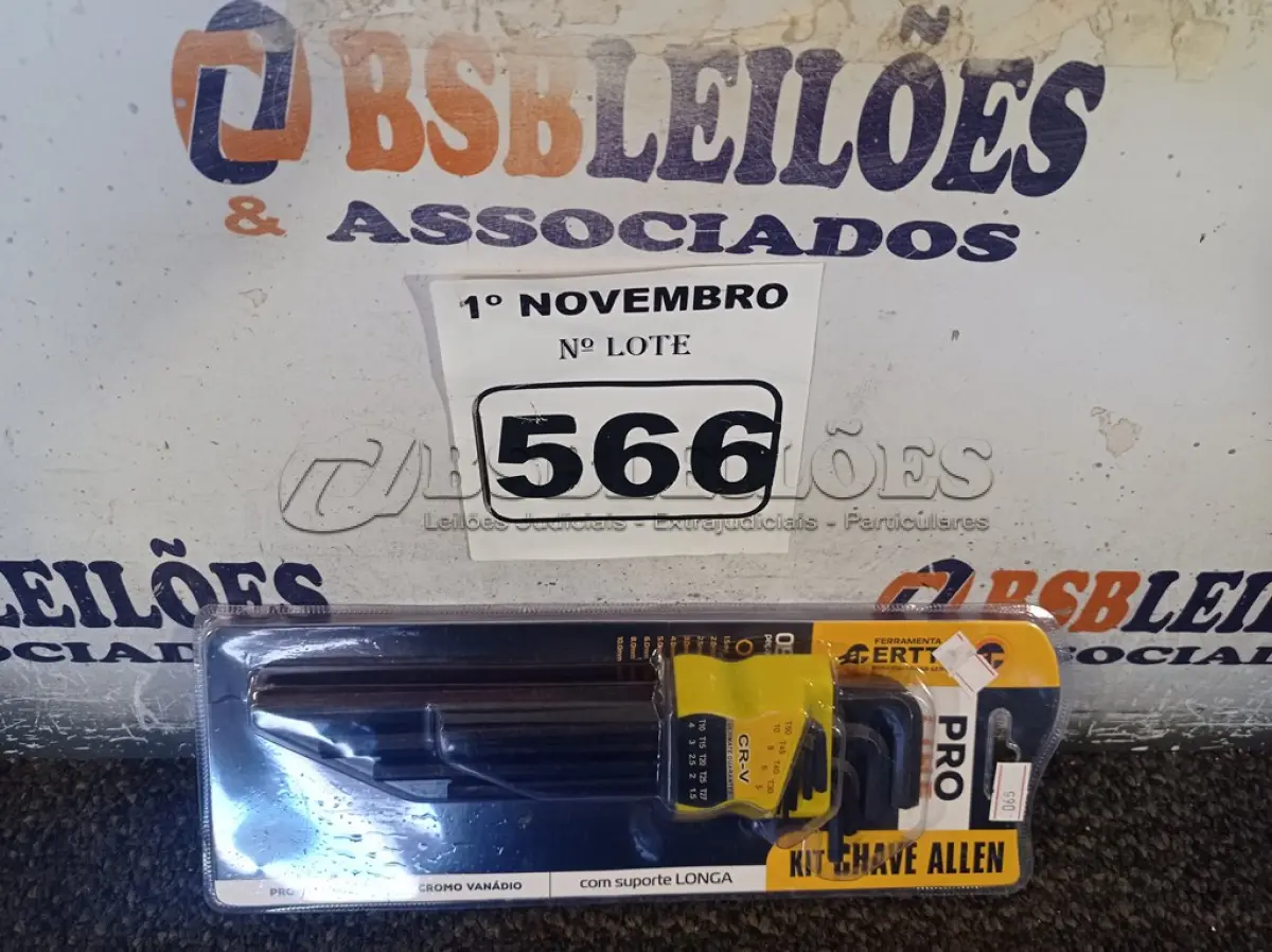 LOTE 566 - 01 KIT CHAVE ALLEN. (NO ESTADO) ATENÇÃO! FAZER A VISITAÇÃO ANTES DE ARREMATAR, NÃO SABEMOS SE FUNCIONA. LEILÃO NÃO TEM GARANTIA E NEM DEVOLUÇÃO, SUJEITO A POSSÍVEIS AVARIAS VISÍVEIS/OCULTAS E/OU AUSÊNCIA DE COMPONENTES.