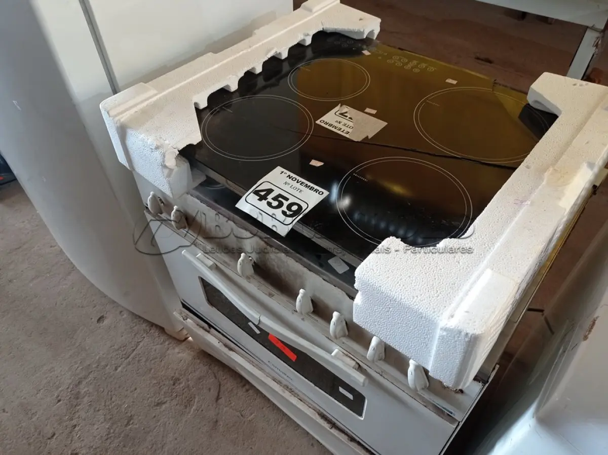 LOTE 459 - 01 FOGÃO A GÁS 06 BOCAS E 01 COOKTOP DE INDUÇÃO MARCAS E MODELOS DIVERSOS COM AVARIAS. (NO ESTADO) ATENÇÃO! FAZER A VISITAÇÃO ANTES DE ARREMATAR, NÃO SABEMOS SE FUNCIONA. LEILÃO NÃO TEM GARANTIA E NEM DEVOLUÇÃO, SUJEITO A POSSÍVEIS AVARIAS VISÍVEIS/OCULTAS E/OU AUSÊNCIA DE COMPONENTES.