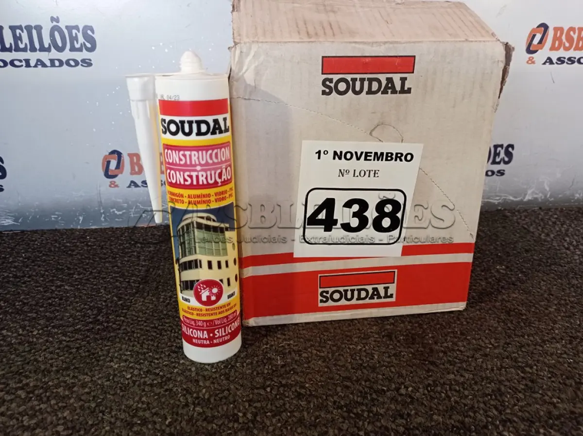 LOTE 438 - 12 TUBOS DE SILICONE NEUTRO PARA CONSTRUÇÃO. (NO ESTADO) ATENÇÃO! FAZER A VISITAÇÃO ANTES DE ARREMATAR, NÃO SABEMOS SE FUNCIONA. LEILÃO NÃO TEM GARANTIA E NEM DEVOLUÇÃO, SUJEITO A POSSÍVEIS AVARIAS VISÍVEIS/OCULTAS E/OU AUSÊNCIA DE COMPONENTES.