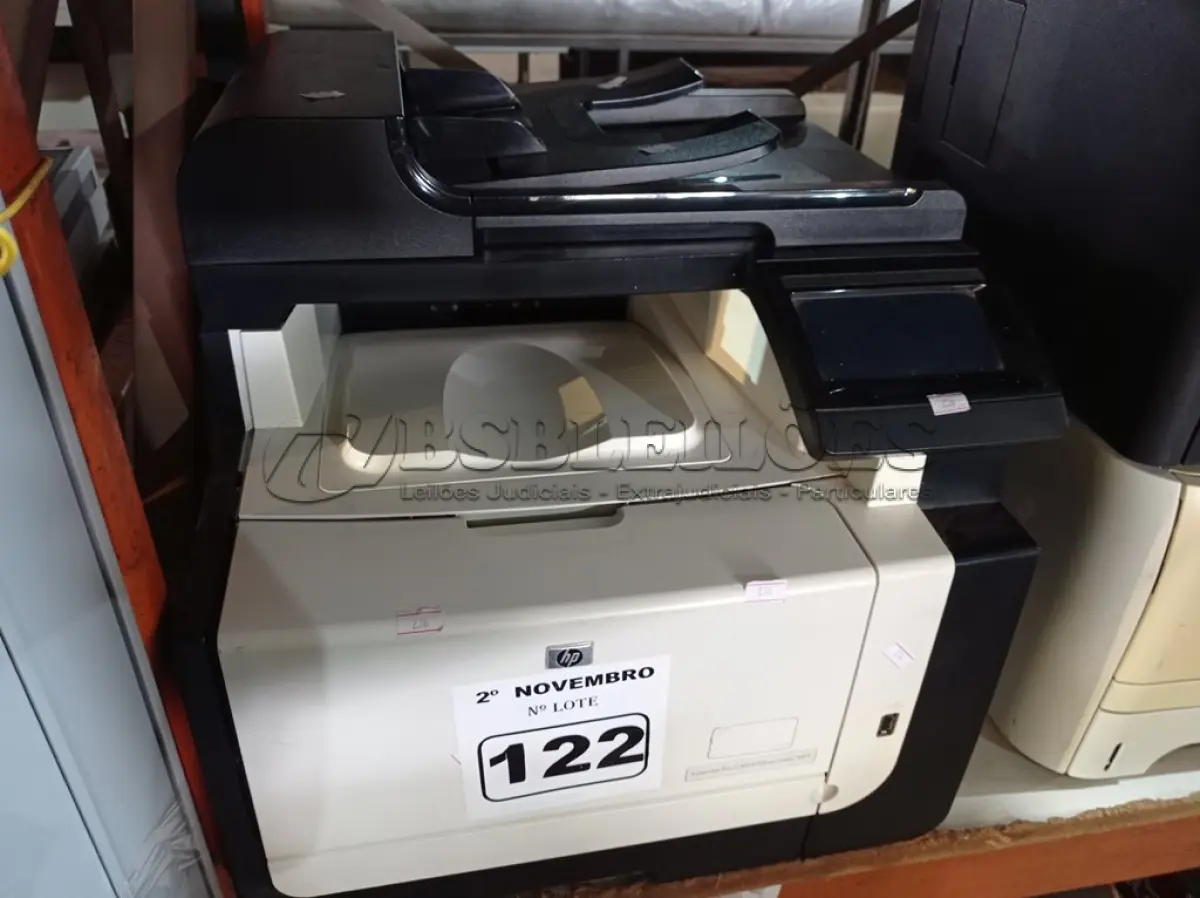 LOTE 122 - 01 IMPRESSORA MULTIFUNCIONAL MARCA HP LASER JET PRO CM1415FNW COLOR. (NO ESTADO) ATENÇÃO! FAZER A VISITAÇÃO ANTES DE ARREMATAR, NÃO SABEMOS SE FUNCIONA. LEILÃO NÃO TEM GARANTIA E NEM DEVOLUÇÃO, SUJEITO A POSSÍVEIS AVARIAS VISÍVEIS/OCULTAS E/OU AUSÊNCIA DE COMPONENTES.