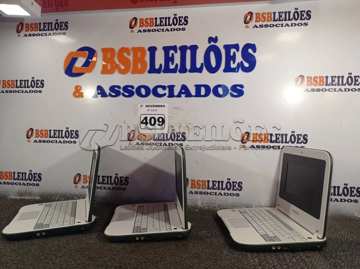 LOTE 409 - 03 NETBOOK’S MARCA POSITIVO. (NO ESTADO) ATENÇÃO! FAZER A VISITAÇÃO ANTES DE ARREMATAR, NÃO SABEMOS SE FUNCIONA. LEILÃO NÃO TEM GARANTIA E NEM DEVOLUÇÃO, SUJEITO A POSSÍVEIS AVARIAS VISÍVEIS/OCULTAS E/OU AUSÊNCIA DE COMPONENTES.
