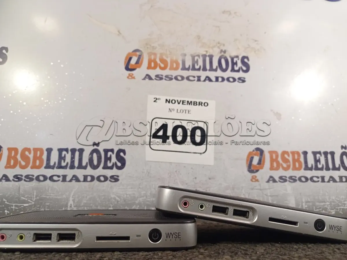 LOTE 400 - 02 TERMINAIS WYSE. (NO ESTADO) ATENÇÃO! FAZER A VISITAÇÃO ANTES DE ARREMATAR, NÃO SABEMOS SE FUNCIONA. LEILÃO NÃO TEM GARANTIA E NEM DEVOLUÇÃO, SUJEITO A POSSÍVEIS AVARIAS VISÍVEIS/OCULTAS E/OU AUSÊNCIA DE COMPONENTES.