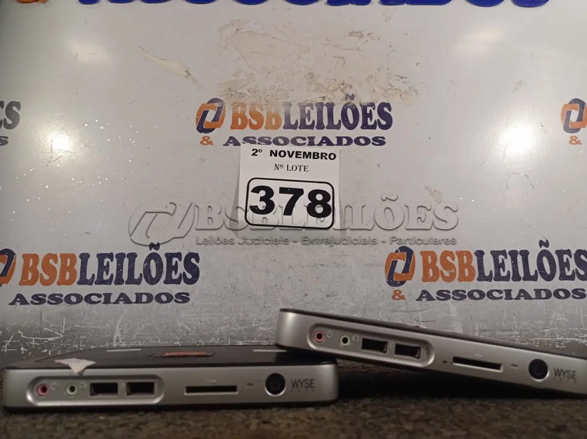 LOTE 378 - 02 TERMINAIS WYSE. (NO ESTADO) ATENÇÃO! FAZER A VISITAÇÃO ANTES DE ARREMATAR, NÃO SABEMOS SE FUNCIONA. LEILÃO NÃO TEM GARANTIA E NEM DEVOLUÇÃO, SUJEITO A POSSÍVEIS AVARIAS VISÍVEIS/OCULTAS E/OU AUSÊNCIA DE COMPONENTES.