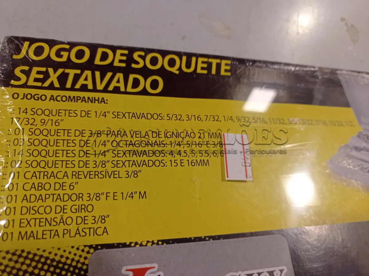 LOTE 020 - 01 JOGO DE SOQUETE SEXTAVADO 40 PEÇAS. (NO ESTADO) ATENÇÃO! FAZER A VISITAÇÃO ANTES DE ARREMATAR, NÃO SABEMOS SE FUNCIONA. LEILÃO NÃO TEM GARANTIA E NEM DEVOLUÇÃO, SUJEITO A POSSÍVEIS AVARIAS VISÍVEIS/OCULTAS E/OU AUSÊNCIA DE COMPONENTES.